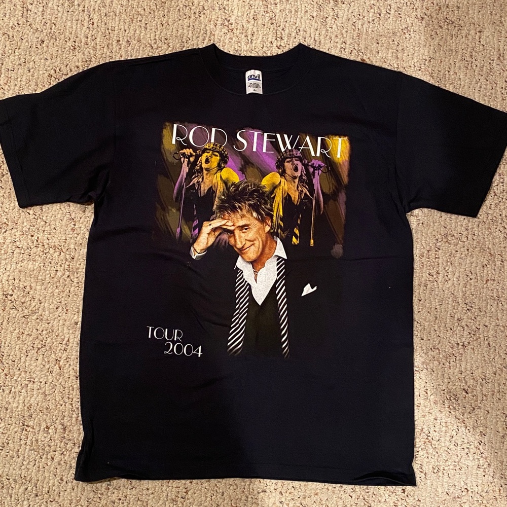 Anvil Black Rod Stewart Tour 2004 Tee